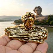 Bronze Sculpture Chairman Mao Desktop Decoration Office Home Tabletop Ornaments Orange Island Head Custom Metal Craft - Image 4