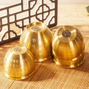 Creative Brass Rice Cask Wealth Attraction Pure Copper Bafu Water Cask Desktop Ornaments For Bedroom Living Room Study - Image 3