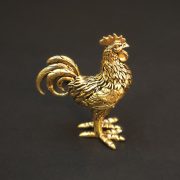Bronze Solid Rooster Small Ornaments Desktop Handheld Rooster Hen Zodiac Tea Ceremony Tea Pet Carved Antique Bronzeware - Image 2
