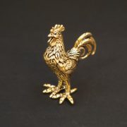 Bronze Solid Rooster Small Ornaments Desktop Handheld Rooster Hen Zodiac Tea Ceremony Tea Pet Carved Antique Bronzeware - Image 3
