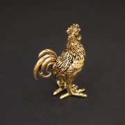 Bronze Solid Rooster Small Ornaments Desktop Handheld Rooster Hen Zodiac Tea Ceremony Tea Pet Carved Antique Bronzeware - Image 4