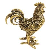 Bronze Solid Rooster Small Ornaments Desktop Handheld Rooster Hen Zodiac Tea Ceremony Tea Pet Carved Antique Bronzeware - Image 5