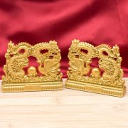 New Creative Dragon And Phoenix Blessing Home Decoration Sand Gold Craft Living Room Office Moving Gift - Image 2