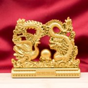 New Creative Dragon And Phoenix Blessing Home Decoration Sand Gold Craft Living Room Office Moving Gift - Image 3