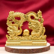 New Creative Dragon And Phoenix Blessing Home Decoration Sand Gold Craft Living Room Office Moving Gift - Image 4