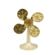 Bronze Lucky Windmill Desktop Decoration Rotating Money Attracting Fan Craftwork Gift Tabletop Ornaments - Image 4