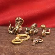 Bronze Eyes Snake Decoration Home Living Room Placement Decor Lucky Wealth Feng Shui Twelve Zodiac Snake Handmade Artwork