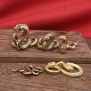 Bronze Eyes Snake Decoration Home Living Room Placement Decor Lucky Wealth Feng Shui Twelve Zodiac Snake Handmade Artwork - Image 2