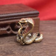Bronze Eyes Snake Decoration Home Living Room Placement Decor Lucky Wealth Feng Shui Twelve Zodiac Snake Handmade Artwork - Image 3