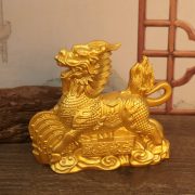 Large Metal Sand Gold Wealth Attracting麒麟 Ornament for Living Room Entrance Home Decor New House Moving Gift - Image 2