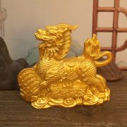 Large Metal Sand Gold Wealth Attracting麒麟 Ornament for Living Room Entrance Home Decor New House Moving Gift - Image 3