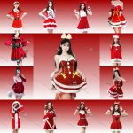 Christmas Cosplay Uniform Set Complete Santa Claus Halloween Costume Adult Stage Performance Wardrobe New 2024
