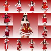 Christmas Cosplay Uniform Set Complete Santa Claus Halloween Costume Adult Stage Performance Wardrobe New 2024
