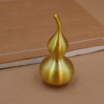 Bronze Gourd Ornament Open Hollow Matte Finish Home Office Decorative Item Lucky Wealth Attracting Fire Dragon Deterrent