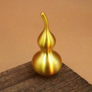 Bronze Gourd Ornament Open Hollow Matte Finish Home Office Decorative Item Lucky Wealth Attracting Fire Dragon Deterrent - Image 2
