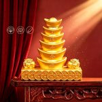 Treasure Wealth Attraction Display Piece Register Counter Top Decoration Lucky Opening Gift Metal Craft Ornament