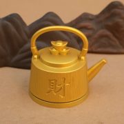 Miniature Chinese Style Brass Teapot Fortune Teller Tabletop Decoration Mahjong Gift Ornament Handheld Piece For Instant Happiness - Image 2