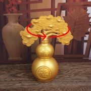 Fudi Lucky Gourd Home Decoration Living Room Entrance Office Desk Leadership Gift Moving Ceremony Custom Metal Craft Ornament - Image 2
