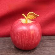 Hand-Painted Large Red Copper Apple Ornament Christmas Peace Gift Home Decor Customizable Size Copper Fruit Decoration - Image 2
