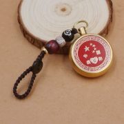 Bronze Keychain Chinese Landscape Car Hanging Ornament Lucky Coin Attraction Attracting Wealthy Decorations I Love China - Image 4