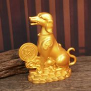 Wealth Attracting Zodiac Dog Figurine Sitting Ground To Generate Wealth Home Office Decorations Custom Metal Craft Gift - Image 2