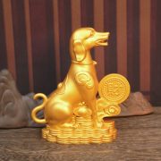 Wealth Attracting Zodiac Dog Figurine Sitting Ground To Generate Wealth Home Office Decorations Custom Metal Craft Gift - Image 3