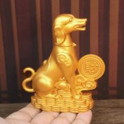 Wealth Attracting Zodiac Dog Figurine Sitting Ground To Generate Wealth Home Office Decorations Custom Metal Craft Gift - Image 4