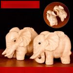 Peach Wood Wealthy Elephant Carving Home Decoration Tortoise Gourd Sculpture Art Crafts Desktop Ornaments Wholesale