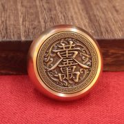 Bronze Double-Sided Lucky Charm Toy Figurine Craftwork Prosperity Gifting Ornament Handheld Piece For Home Decor - Image 3
