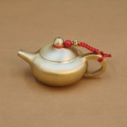 Mini Brass Teapot Creative Desk Decoration Handheld Office Living Room Craft Gift Ornament Handheld Metal Craft - Image 2