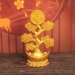 Lucky Money Tree Ornament Wealth Attracting Tree Tabletop Decorations Ideal Gift For Business Opening Home And Office Decor