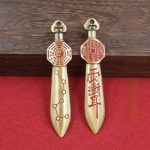 Bronze Eight Trigrams Rain Gradually Ear Peace Amulet Home Entrance Ornament Gift Custom Metal Craft Decoration