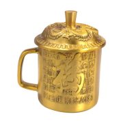 Bronze Relief Dragon And Phoenix Good Luck Longevity Tea Pot Tea Cup Copper Water Tank Living Room Decorative Gifts - Image 5