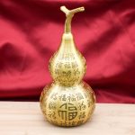 Large Brass Gourd Metal Crafts Open Design Home Office Decorative Ornaments Wholesale Custom Metal Craft Ornament