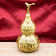 Large Brass Gourd Metal Crafts Open Design Home Office Decorative Ornaments Wholesale Custom Metal Craft Ornament