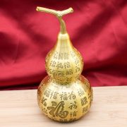 Large Brass Gourd Metal Crafts Open Design Home Office Decorative Ornaments Wholesale Custom Metal Craft Ornament - Image 4