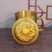 Bronze Chinese Style Double Happiness Dragon And Phoenix Tea Cup Carved Home Decorative Ornaments Artistic Handicrafts - Image 2