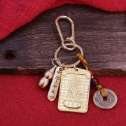 Treasure Treasury Brand Keychain Lucky Five Emperor Coins Copper Gourd Car Decoration Attract Wealth Wholesale - Image 2