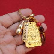 Treasure Treasury Brand Keychain Lucky Five Emperor Coins Copper Gourd Car Decoration Attract Wealth Wholesale - Image 3