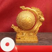Exquisite Carved Five-Claw Golden Dragon Office Desktop Ornament Spinning Wealth Attracting Treasure Display Item