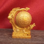 Exquisite Carved Five-Claw Golden Dragon Office Desktop Ornament Spinning Wealth Attracting Treasure Display Item - Image 2