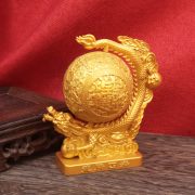 Exquisite Carved Five-Claw Golden Dragon Office Desktop Ornament Spinning Wealth Attracting Treasure Display Item - Image 4