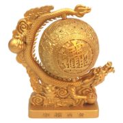 Exquisite Carved Five-Claw Golden Dragon Office Desktop Ornament Spinning Wealth Attracting Treasure Display Item - Image 5