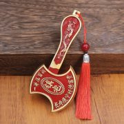 Bronze Axe Head Artistic Craft Decoration Living Room Furniture Desktop Entranceway Decor Lucky Charm Vintage Chinese Style Tassel - Image 2