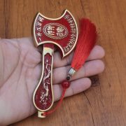 Bronze Axe Head Artistic Craft Decoration Living Room Furniture Desktop Entranceway Decor Lucky Charm Vintage Chinese Style Tassel - Image 4