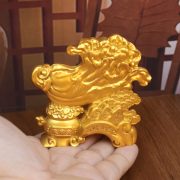 Sahjin Baisei Wealth Attraction Metal Craft Ornament聚宝盆 Decorative Metal Crafts Brass Coin Wealth Gathering Decoration - Image 4