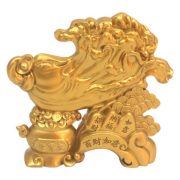 Sahjin Baisei Wealth Attraction Metal Craft Ornament聚宝盆 Decorative Metal Crafts Brass Coin Wealth Gathering Decoration - Image 5