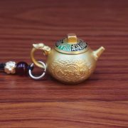 Year Of Horse Zodiac Eight Sides Wealth Ceramic Teapot Car Keychain Ornament Mahjong Playing Lucky Charm Collectible Item - Image 3