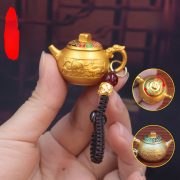 Year Of Horse Zodiac Eight Sides Wealth Ceramic Teapot Car Keychain Ornament Mahjong Playing Lucky Charm Collectible Item - Image 4