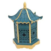 Antique Style Copper Incense burner Hollow Out Pavilion Design Home Living Room Office Decorative Metal Craft Ornament - Image 5